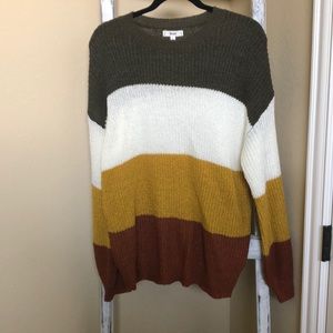 Color block sweater